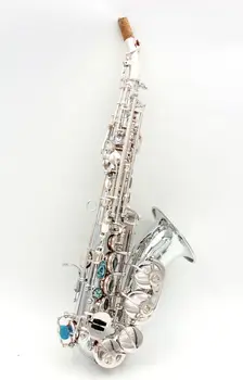 музыка Yani style полностью посеребренный Изогнутый Сопрано-саксофон сопрано-саксофон Изображение