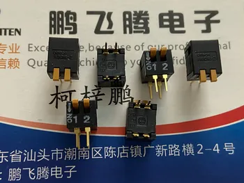 1ШТ Импортный японский переключатель кода набора номера A6DR-2100 2-битный ключ типа бокового переключателя кодирования набора номера 2.54 мм Изображение