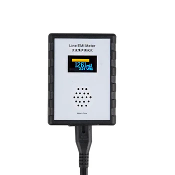 Новый OLED цифровой дисплей тестер сетевого шума EMI метр широкополосный измеритель мощности переменного тока анализатор пульсаций Изображение