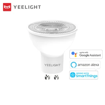 Умная лампа Yeelight GU10 W1 с регулируемой яркостью света 2700K Голосовое управление приложением Работает с OK Google Alexa SmartThings 4,8 Вт 220-240 В 350 люмен Изображение