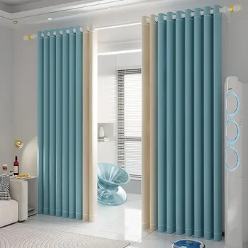 22210-STB-шторы в стиле роскошной гостиной, Высококлассная дверь, вышитая синелью, спальня кофейного цвета Изображение
