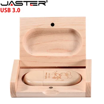 JASERT 2 в 1 деревянная флешка USB 3.0 флеш-накопитель 64 ГБ флэш-накопитель 4 ГБ 8 ГБ 16 ГБ 32 ГБ 128 ГБ карта памяти с Настраиваемым логотипом Изображение