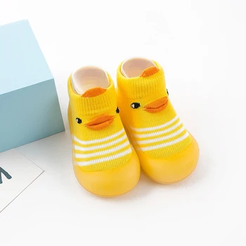 Весенне-осенняя детская обувь для пола с мягкой подошвой, дышащая легкая обувь для малышей, Летняя обувь для мальчиков и девочек в помещении Изображение