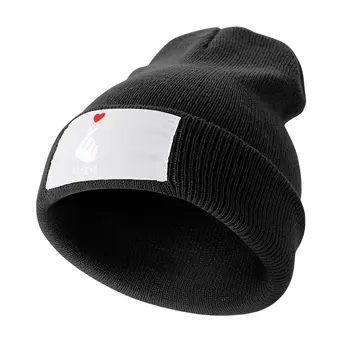 Saranghae K-Pop Finger Heart Корейская вязаная шапочка для рыбалки в стиле регби, западные шляпы, женская мужская кепка Изображение
