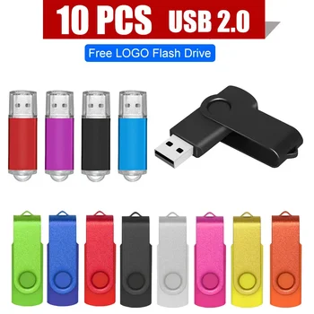 10 шт./лот Цветной USB 2.0 USB Флэш-накопитель 8 ГБ 16 ГБ 32 ГБ 64 ГБ USB-накопитель 1 ГБ 2 ГБ4 ГБ Флешка для Смартфона /PCCustom Изображение