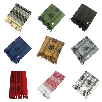 Стильный шарф-шемаг, арабский платок для мужчин, женщин, мусульман, легкая повязка на голову в арабском стиле из Дубая, этнический шейный платок из пустыни Изображение