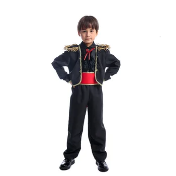 Высококачественные костюмы на Пурим, Карнавал, Хэллоуин, испанский детский костюм матадора, испанский костюм тореадора для мальчиков Изображение