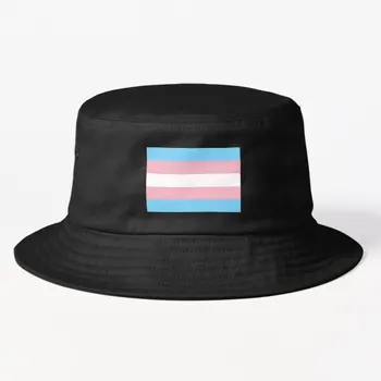Trans Pride Цвета флага транссексуалов, панама ЛГБТ в стиле хип-хоп Весна
 Кепки Fishermans Cheapu Fish Повседневные Женские Спортивные на открытом воздухе Изображение