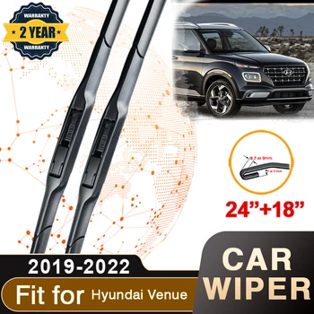 Для Hyundai Venue QX 2019 ~ 2022 Переднее Ветровое стекло автомобиля Премиум-класса, Стеклоочистители, Автомобильные щетки для окон, Аксессуары J-образный Крючок U-типа 2021 Изображение