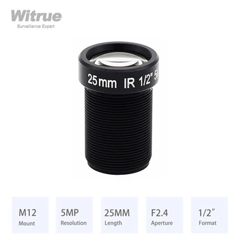 Объектив видеонаблюдения Witrue HD 5,0 Мегапикселя 25 мм M12 1/2 