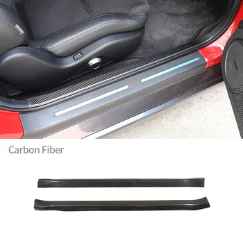 Для Nissan GTR R35 2008-2016, автомобильная внутренняя накладка на порог из настоящего углеродного волокна, накладка на порог, Защитная накладка, автомобильные аксессуары Изображение