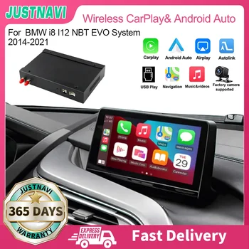 JUSTNAVI Беспроводной IOS CarPlay для BMW i8 I12 NBT EVO System 2014-2021 С функцией Android Auto Mirror Link AirPlay Car Play Изображение
