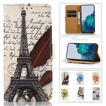 Окрашенный кожаный чехол для Google Pixel 7A 7 Pro флип-кейс, бумажник, слот для карт, чехол для телефонной книги, цветочный кот Изображение