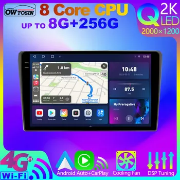 Owtosin Android 12, 8G + 256G QLED 2000*1200 Автомобильный Мультимедийный Видео Радио Для Toyota Avensis T250 2003-2010 GPS Стерео Блок CarPlay Изображение