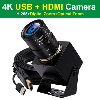 ELP 4K HDMI Камера 2160P/1080P 30 кадров в секунду Ultra HD Веб-камера для прямой трансляции IMX415 Цветная Промышленная USB-Камера Ручной Зум Цифровой Зум Изображение