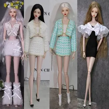 Разноцветные 11,5-дюймовые куклы, пальто, модная кукольная одежда, аксессуары, новая праздничная одежда, платья для куклы 30 см Изображение