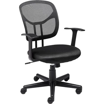 Офисный стул Basics с регулируемой высотой спинки и поворотом на 360 градусов, офисный стол с подлокотниками, черный Изображение