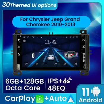 Android Auto Беспроводное Автомобильное Радио Carplay Для Chrysler Jeep Grand Cherokee WK2 2010-2013 WIFI 4G RDS DSP BT Интеллектуальная Система Изображение