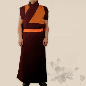 Одежда монаха-ламы зимняя одежда монаха тибетская одежда Донга утолщенный тибетский халат одежда монаха Изображение