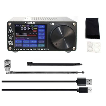 Многополосный радиоприемник ATS25X1 Si4732 FM LW (MW SW) SSB + 2,4-дюймовый сенсорный ЖК-дисплей + Штыревая антенна + Аккумулятор + Сенсорная ручка Изображение
