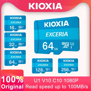 Карта Памяти KIOXIA EXCERIA Micro SD U1 16GB 32GB 64GB 128GB Class10 A1 TF Карты Ранее Toshiba microSD Для Телефонных Игровых Консолей Изображение