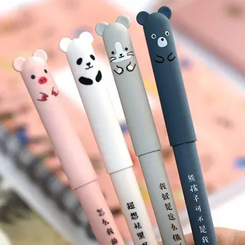 0,35 мм милые стираемые ручки для написания ноутбуков девочек милые шариковые ручки гелевые аксессуары для офиса школьные принадлежности канцелярские принадлежности Изображение