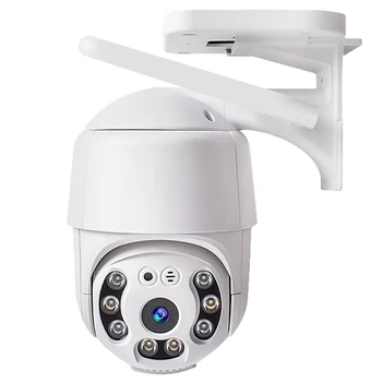 Камера видеонаблюдения с 360 °, цветным ночным видением/HD / Прожектор/Голосовая Интеркомедия EU Plug Изображение
