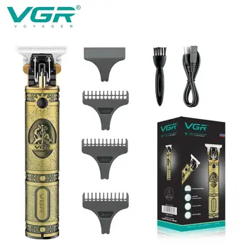 VGR Vintage T9 Триммер для Мужчин, Триммер для Бороды, Машинка Для Стрижки Волос, Профессиональная Парикмахерская Беспроводная Перезаряжаемая V-085 Изображение