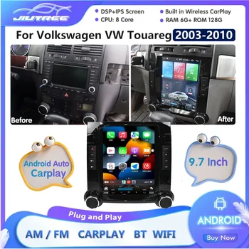 128 ГБ Android 11 для Volkswagen VW Touareg 2003-2010, автомагнитола, автомобильный стереосистема, мультимедийный плеер, экран Tesla, Google Auto Carplay Изображение
