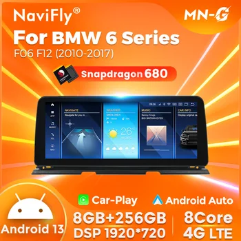 NaviFly Qualcomm 680 Android Стерео Интеллектуальный Мультимедийный плеер Автомобильный Все в одном для BMW 6 Серии F06 F12 2010-2017 Android Auto Изображение