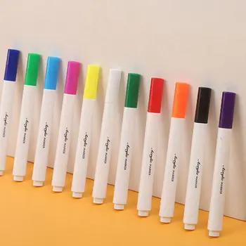 Быстросохнущий DIY Пластиковый Водонепроницаемый Bringt Colors Детская Ручка Для Рисования Акриловой Краской, Фломастер, Набор Школьных Принадлежностей Изображение