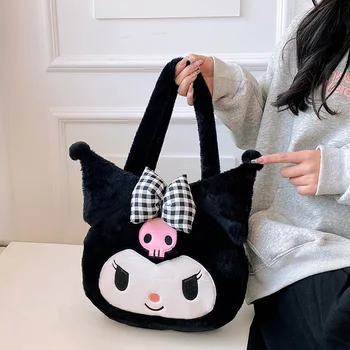 Сумка через плечо Sanrio hello kitty для девочек большой емкости 2023 г. Новая Милая сумка kuromi Cinnamon Cute Y2K Сумка для хранения Изображение